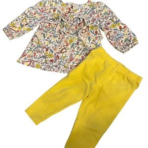 Just One You made by Carter's Girls Two Piece Set Yellow Floral 12 Month